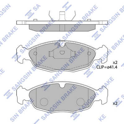 Hi-Q fékbetétkészlet, tárcsafék - SP2024 - TothCarparts