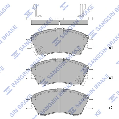 Hi-Q fékbetétkészlet, tárcsafék - SP2032A - TothCarparts