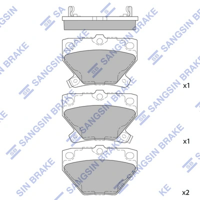 Hi-Q fékbetétkészlet, tárcsafék - SP2044 - TothCarparts
