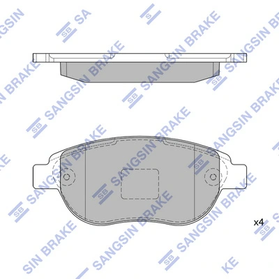 Hi-Q fékbetétkészlet, tárcsafék - SP2073 - TothCarparts