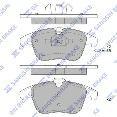 Hi-Q fékbetétkészlet, tárcsafék - SP2101-F - TothCarparts