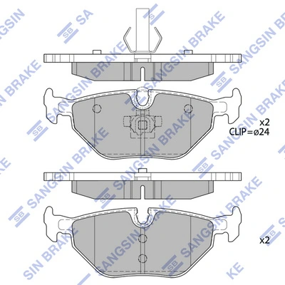 Hi-Q fékbetétkészlet, tárcsafék - SP2109-R - TothCarparts