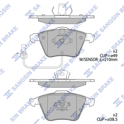 Hi-Q fékbetétkészlet, tárcsafék - SP2112-F - TothCarparts