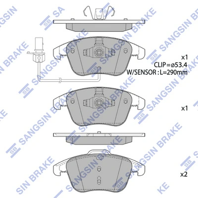 Hi-Q fékbetétkészlet, tárcsafék - SP2144 - TothCarparts