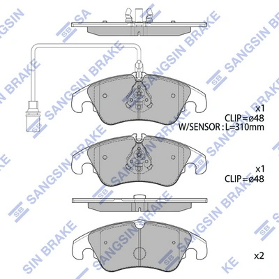 Hi-Q fékbetétkészlet, tárcsafék - SP2145 - TothCarparts