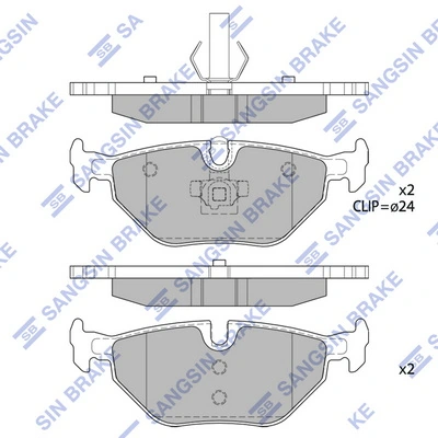 Hi-Q fékbetétkészlet, tárcsafék - SP2162 - TothCarparts