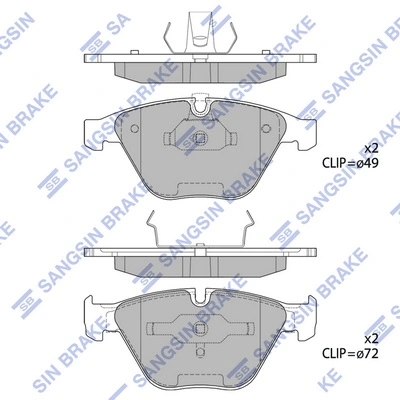 Hi-Q fékbetétkészlet, tárcsafék - SP2163 - TothCarparts