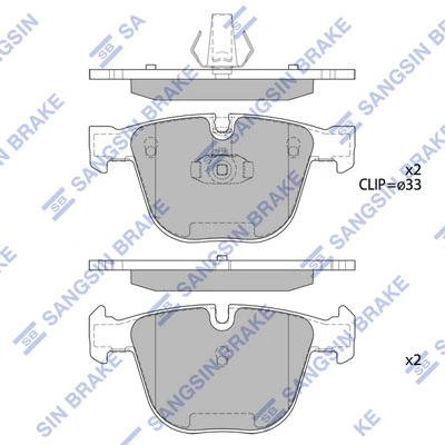 Hi-Q fékbetétkészlet, tárcsafék - SP2164 - TothCarparts