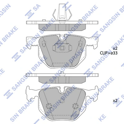 Hi-Q fékbetétkészlet, tárcsafék - SP2165 - TothCarparts