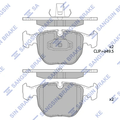 Hi-Q fékbetétkészlet, tárcsafék - SP2166 - TothCarparts