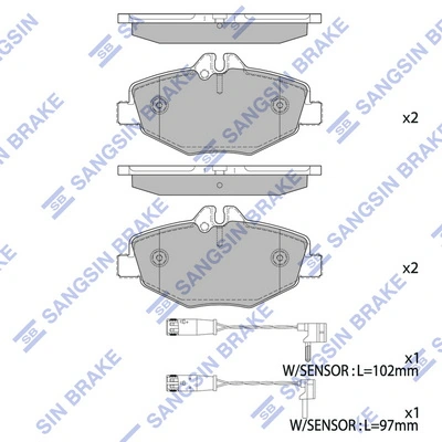 Hi-Q fékbetétkészlet, tárcsafék - SP2194 - TothCarparts
