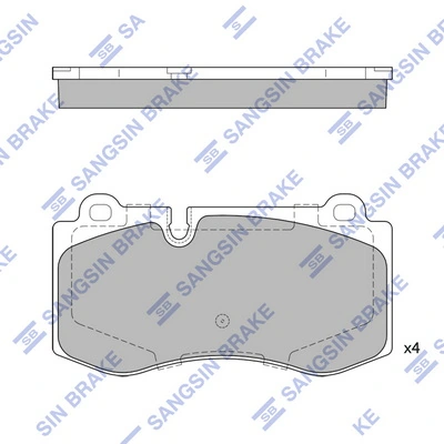 Hi-Q fékbetétkészlet, tárcsafék - SP2195 - TothCarparts