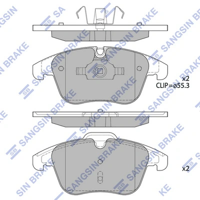 Hi-Q fékbetétkészlet, tárcsafék - SP2207 - TothCarparts