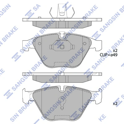 Hi-Q fékbetétkészlet, tárcsafék - SP2210 - TothCarparts