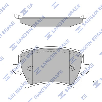 Hi-Q fékbetétkészlet, tárcsafék - SP2263 - TothCarparts