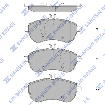 Hi-Q fékbetétkészlet, tárcsafék - SP2284 - TothCarparts