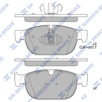 Hi-Q fékbetétkészlet, tárcsafék - SP4024 - TothCarparts