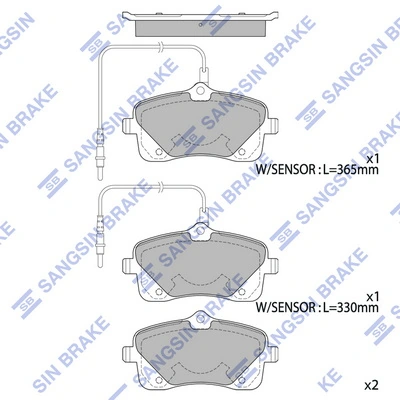 Hi-Q fékbetétkészlet, tárcsafék - SP4052 - TothCarparts