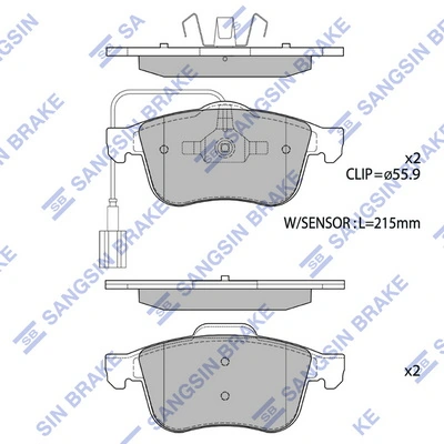 Hi-Q fékbetétkészlet, tárcsafék - SP4081 - TothCarparts