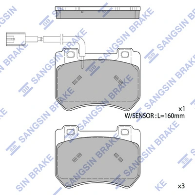 Hi-Q fékbetétkészlet, tárcsafék - SP4188 - TothCarparts