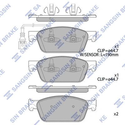 Hi-Q fékbetétkészlet, tárcsafék - SP4203 - TothCarparts