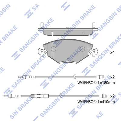 Hi-Q fékbetétkészlet, tárcsafék - SP4230 - TothCarparts
