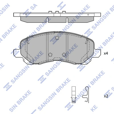 Hi-Q fékbetétkészlet, tárcsafék - SP4277 - TothCarparts