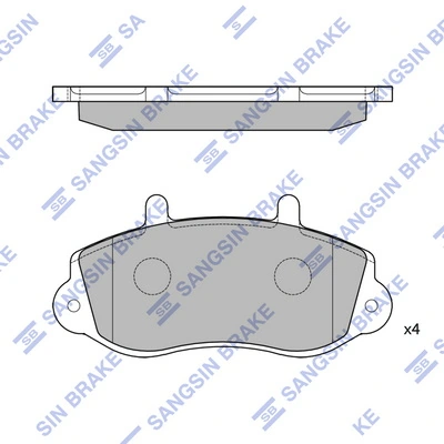 Hi-Q fékbetétkészlet, tárcsafék - SP4385 - TothCarparts