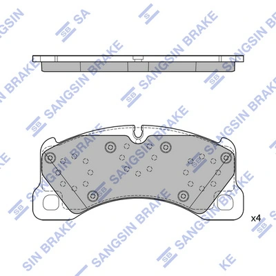 Hi-Q fékbetétkészlet, tárcsafék - SP4407 - TothCarparts
