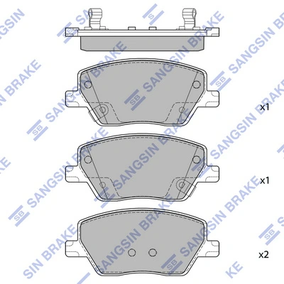 Hi-Q fékbetétkészlet, tárcsafék - SP4412 - TothCarparts