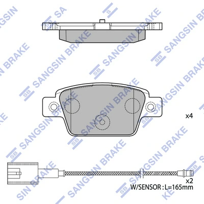 Hi-Q fékbetétkészlet, tárcsafék - SP4415 - TothCarparts