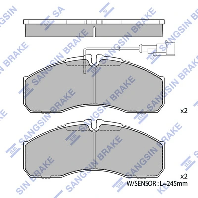 Hi-Q fékbetétkészlet, tárcsafék - SP4416A - TothCarparts