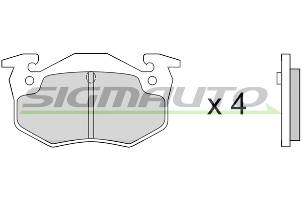 SIGMAUTO fékbetétkészlet, tárcsafék - SPA217 - TothCarparts