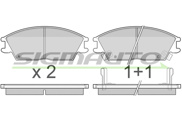 SIGMAUTO fékbetétkészlet, tárcsafék - SPA293 - TothCarparts