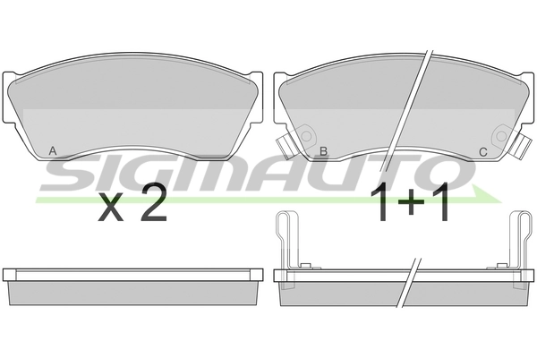 SIGMAUTO fékbetétkészlet, tárcsafék - SPA420 - TothCarparts