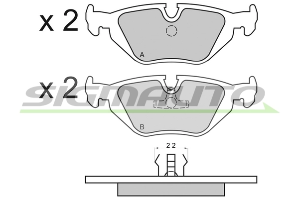 SIGMAUTO fékbetétkészlet, tárcsafék - SPA498 - TothCarparts