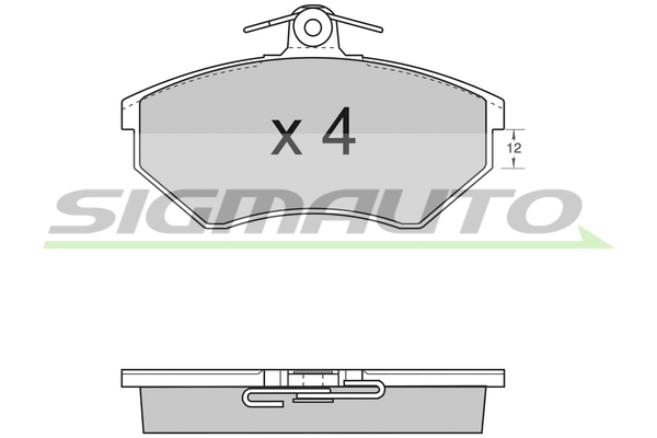 SIGMAUTO fékbetétkészlet, tárcsafék - SPA532 - TothCarparts