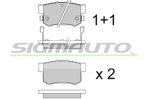 SIGMAUTO fékbetétkészlet, tárcsafék - SPA544 - TothCarparts