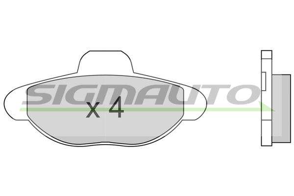 SIGMAUTO fékbetétkészlet, tárcsafék - SPA552 - TothCarparts