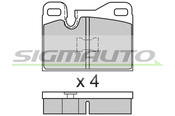 SIGMAUTO fékbetétkészlet, tárcsafék - SPA555 - TothCarparts