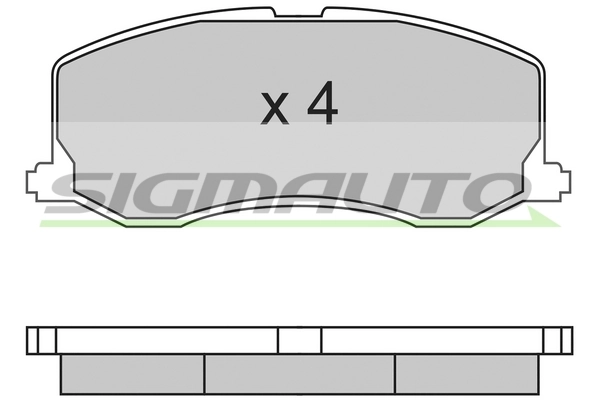 SIGMAUTO fékbetétkészlet, tárcsafék - SPA596 - TothCarparts