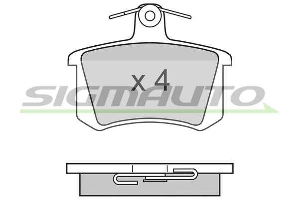 SIGMAUTO fékbetétkészlet, tárcsafék - SPA612 - TothCarparts