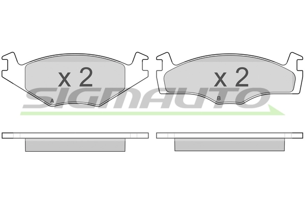 SIGMAUTO fékbetétkészlet, tárcsafék - SPA645 - TothCarparts