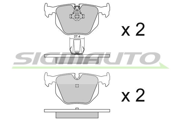 SIGMAUTO fékbetétkészlet, tárcsafék - SPA652 - TothCarparts