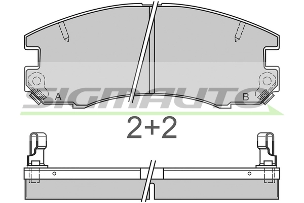 SIGMAUTO fékbetétkészlet, tárcsafék - SPA654 - TothCarparts