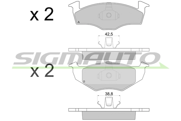 SIGMAUTO fékbetétkészlet, tárcsafék - SPA672 - TothCarparts