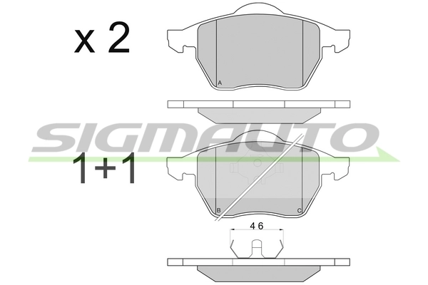 SIGMAUTO fékbetétkészlet, tárcsafék - SPA679 - TothCarparts