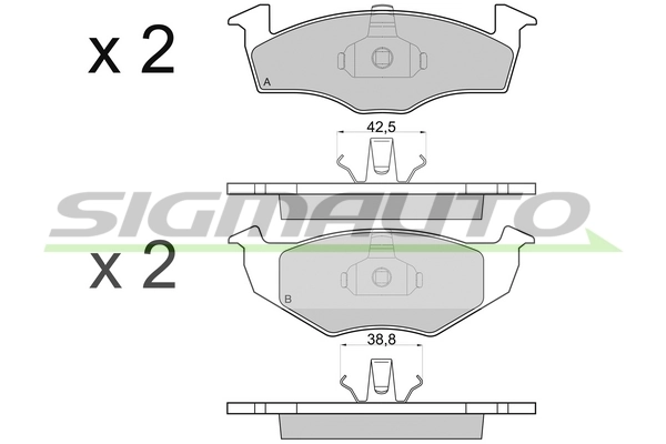 SIGMAUTO fékbetétkészlet, tárcsafék - SPA682 - TothCarparts