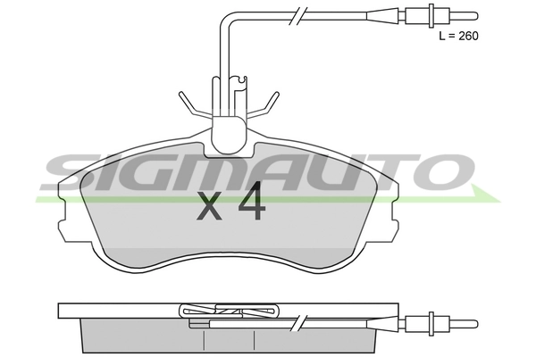 SIGMAUTO fékbetétkészlet, tárcsafék - SPA711 - TothCarparts
