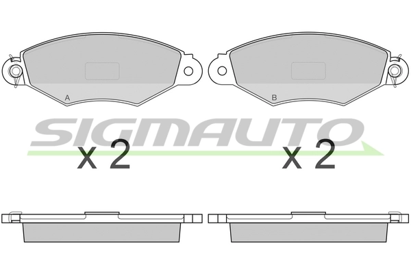 SIGMAUTO fékbetétkészlet, tárcsafék - SPA749 - TothCarparts
